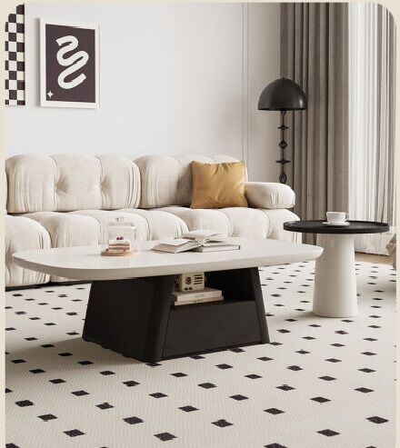 Yorik Coffee Table - Black and White