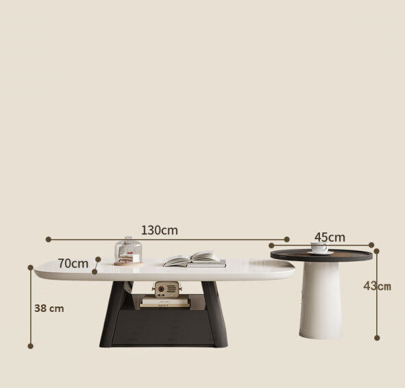 Yorik Coffee Table - Black and White
