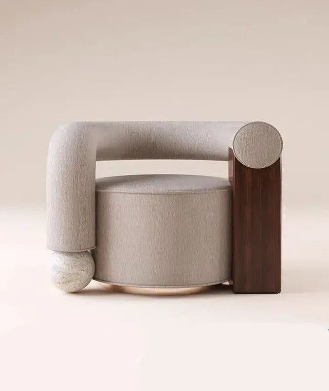 FIONA Wooden Fabric Chair