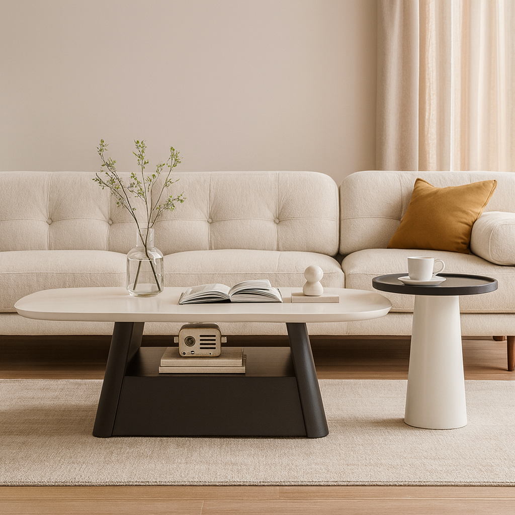 Yorik Coffee Table - Black and White